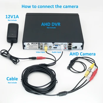 OwlCat Небольшая Коаксиальная камера видеонаблюдения AHD CCTV 720P 1080P HD МИНИ объектив 3,6 мм с разъемом BNC Video RCA Audio MIC 5