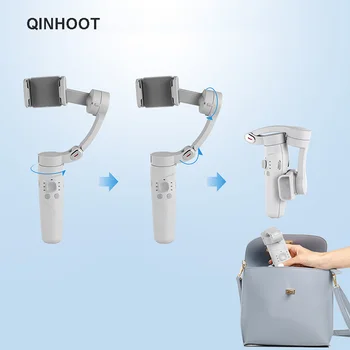 QINHOOT M13-осевой Ручной карданный стабилизатор и штатив, Bluetooth-смарт-селфи-палка для отслеживания лица, позволяющая следить за удержанием смартфона