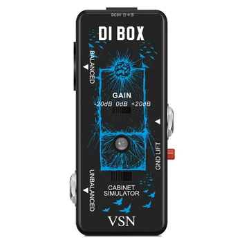 VSN LEF-331 DI BOX Интеллектуальный блок прямого ввода со Сверхнизкими искажениями Бесшумно Передает Звук гитары или баса Напрямую