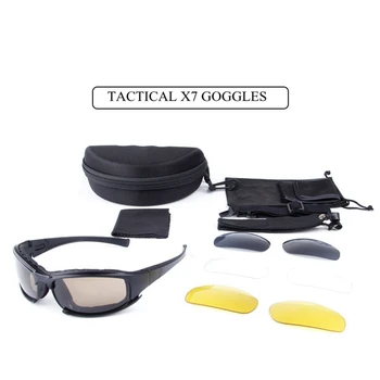 X7 Поляризованные Тактические очки Военные Очки Армейские Солнцезащитные очки Мужские Очки Для Стрельбы Охоты Пешего Туризма UV400 2
