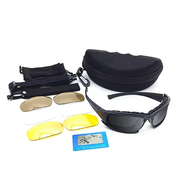 X7 Поляризованные Тактические очки Военные Очки Армейские Солнцезащитные очки Мужские Очки Для Стрельбы Охоты Пешего Туризма UV400 4