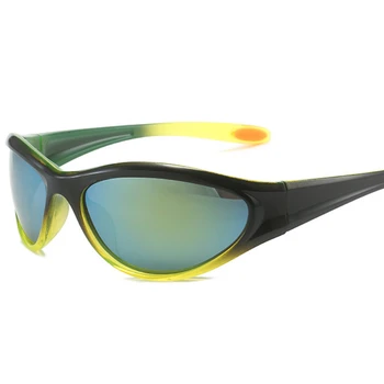 Y2K Спортивные Солнцезащитные очки в стиле панк Для Мужчин И Женщин, Элитный Бренд, Ретро 2000-х, Солнцезащитные Очки для Мужчин, Маленькие Очки в стиле Стимпанк, Оттенки UV400