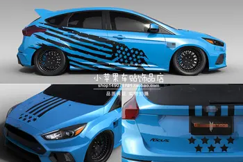 Автомобильные наклейки для Ford Focus 2012-2020 украшение кузова с рисунком флага Креативные модифицированные наклейки Focus
