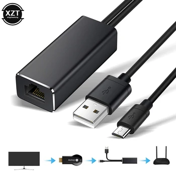 Адаптер сетевой карты Ethernet Micro USB для подключения к RJ45 10/100 Мбит/с для Fire TV Stick Chromecast Google
