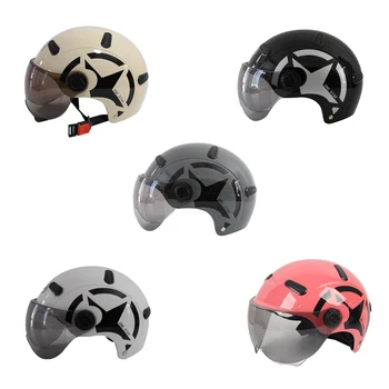 Безопасность езды на велосипеде Упростилась Благодаря защитному шлему Унисекс с открытым лицом Мотоциклетный шлем Велосипедное снаряжение Шлем с открытым лицом 0