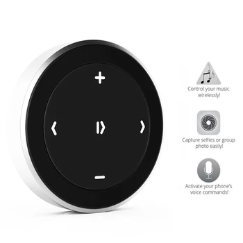 Беспроводная мультимедийная кнопка Bluetooth, пульт дистанционного управления, Рулевое колесо, Воспроизведение музыки в формате MP3, Автомобильный приемник Bluetooth без контроллера