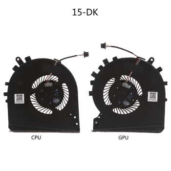 Вентилятор процессора/GPU Вентилятор охлаждения ноутбука 5V 4-контактный 4-проводной OEM для HP 15-DK TPN-C141 L57170 для ноутбука с бесщеточным двигателем X3UF