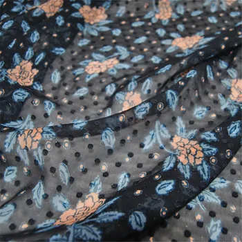 Винтажная Классическая Цветочная шелковая жаккардовая ткань для женского элегантного вечернего платья 2022, новинка