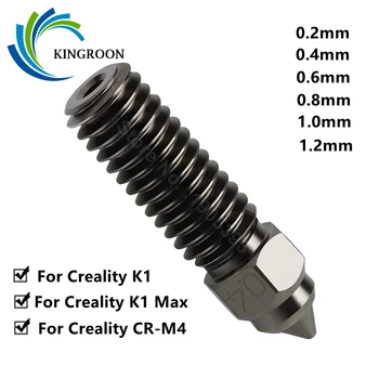Высокоскоростная Насадка для 3D-принтера Creality K1/K1 Max Из Высокотемпературной Прочной Закаленной Стали 0,2 0,4 0,6 0,8 1,0 1,2 мм