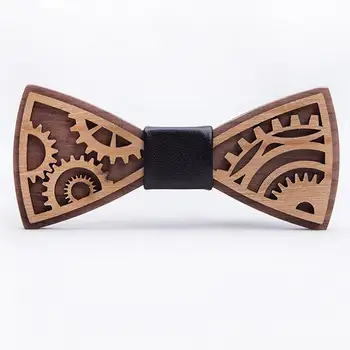 Деревянный галстук-бабочка с Гравировкой, мужской галстук-бабочка Для Жениха, Модный ведущий сцены