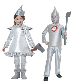 Детский костюм железного дровосека на Хэллоуин для мальчиков и девочек, сказочный праздничный костюм на Пурим