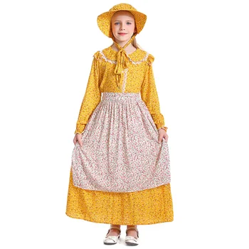 Детское платье для косплея Ренессансной горничной для девочек, сценическая одежда