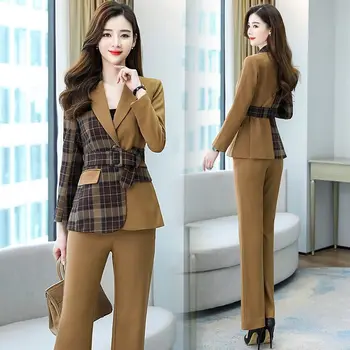 Женский комплект 2023, Новый корейский модный стиль, Маленький костюм из двух предметов, Модный комплект сращивания для женщин