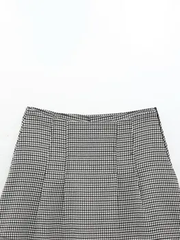 Мини-юбка Elmsk, Новая Женская юбка трапециевидной формы в британскую клетку с высокой талией, женские брюки-кюлоты на весну и лето 2023 2