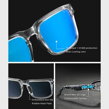 Модные Квадратные Солнцезащитные очки, Поляризованные Мужские Спортивные очки, Крутые зеркальные линзы, Легкие Женские очки для вождения С бесплатной коробкой 1