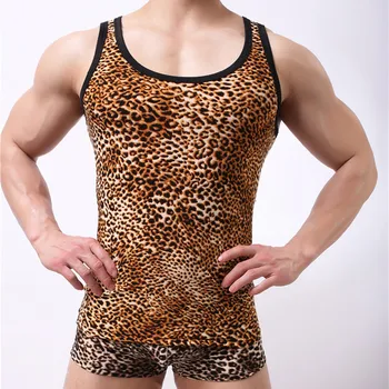 Мужская майка, леопардовая летняя нейлоновая облегающая мужская одежда, рубашки для бодибилдинга, фитнеса, Топы, Жилет, дышащие майки с круглым вырезом 0