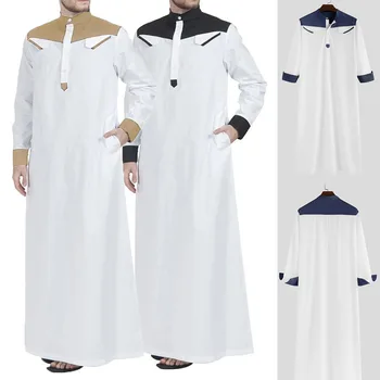 Мусульманское Мужское исламское платье Модные Халаты Саудовской Аравии, Пакистанские Турецкие халаты, Дубайские халаты, Марокканские Молитвы