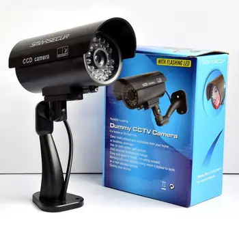 Наружная фиктивная камера, пуля, мигающий кронштейн из АБС-пластика, красный светодиод, внутренняя поддельная камера видеонаблюдения 160x124x85 мм