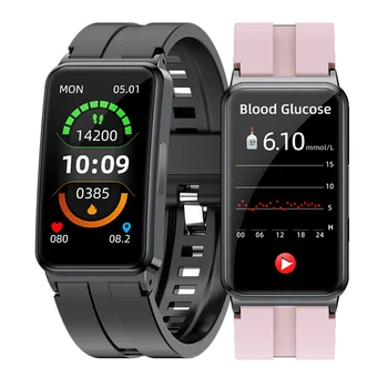 Новые смарт-часы с датчиком уровня глюкозы в крови, ЭКГ, ВСР, Мониторинг температуры тела, сердечного ритма, IP67, Водонепроницаемый смарт-браслет для фитнеса