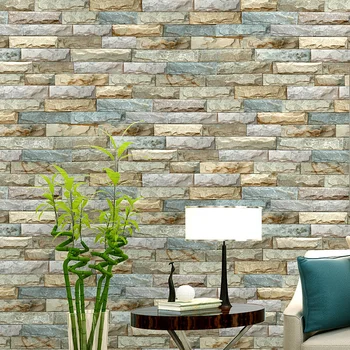 Обои Brick Vintage Для стен, Трехмерные настенные росписи в стиле Лофт, Рулон Виниловых обоев, Водонепроницаемые обои из ПВХ Для стен Papier Peint