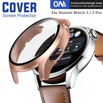 ПК Матовый Защитный Чехол + Закаленное Стекло Для Huawei Watch 3 Pro 46 мм 48 ММ Защитная Крышка Экрана От царапин Smartwatch Shell