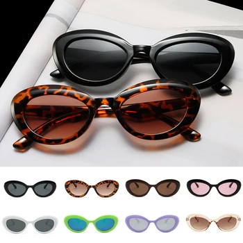 Солнцезащитные очки, классические ретро-овальные очки, Женский бренд, Винтажные солнцезащитные очки для Путешествий, Маленькие прямоугольные солнцезащитные очки, Женские очки с антибликовым покрытием, модные 0