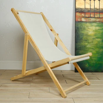 Сопутствующие Переносные пляжные стулья Carefree Home Оксфордские брезентовые Пляжные стулья Деревянная Уличная мебель Cadeira De Praia QF50OC