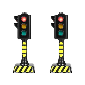 Стоп-сигнал Светофора Игрушечные Светящиеся Куклы Детская Обучающая Игрушка Безопасности дорожного движения Дорожные Знаки Детские Игрушечные Миниатюры Светофора