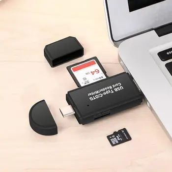 Устройство чтения карт памяти USB 3.0 3-в-1, многофункциональное устройство для чтения карт памяти Type-C USB 3.0 Micro-USB TF SD OTG