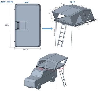 Хорошее качество 4x4 Складной жесткий чехол для кемпинга на открытом воздухе, верхняя палатка на крыше внедорожника для продажи 4